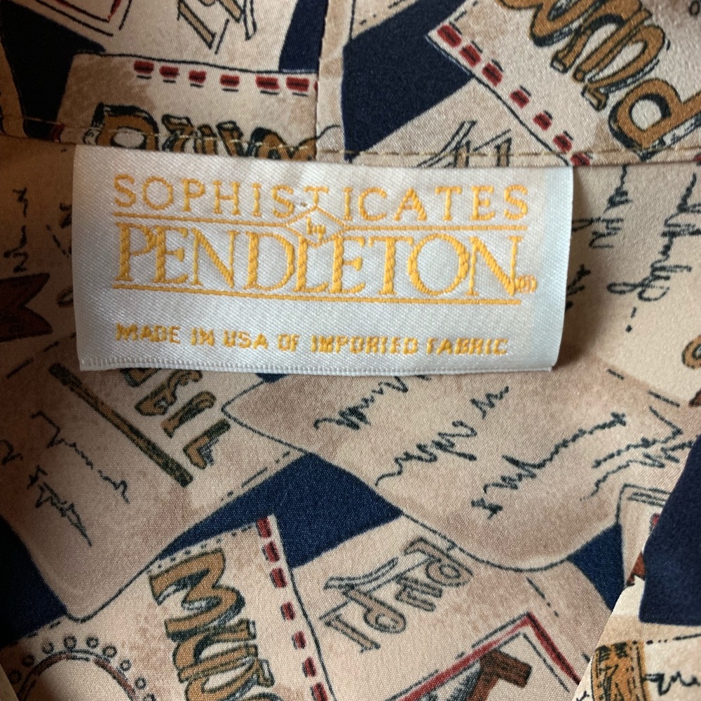 Vintage Pendleton Sophisticates Button Front Top - image 4